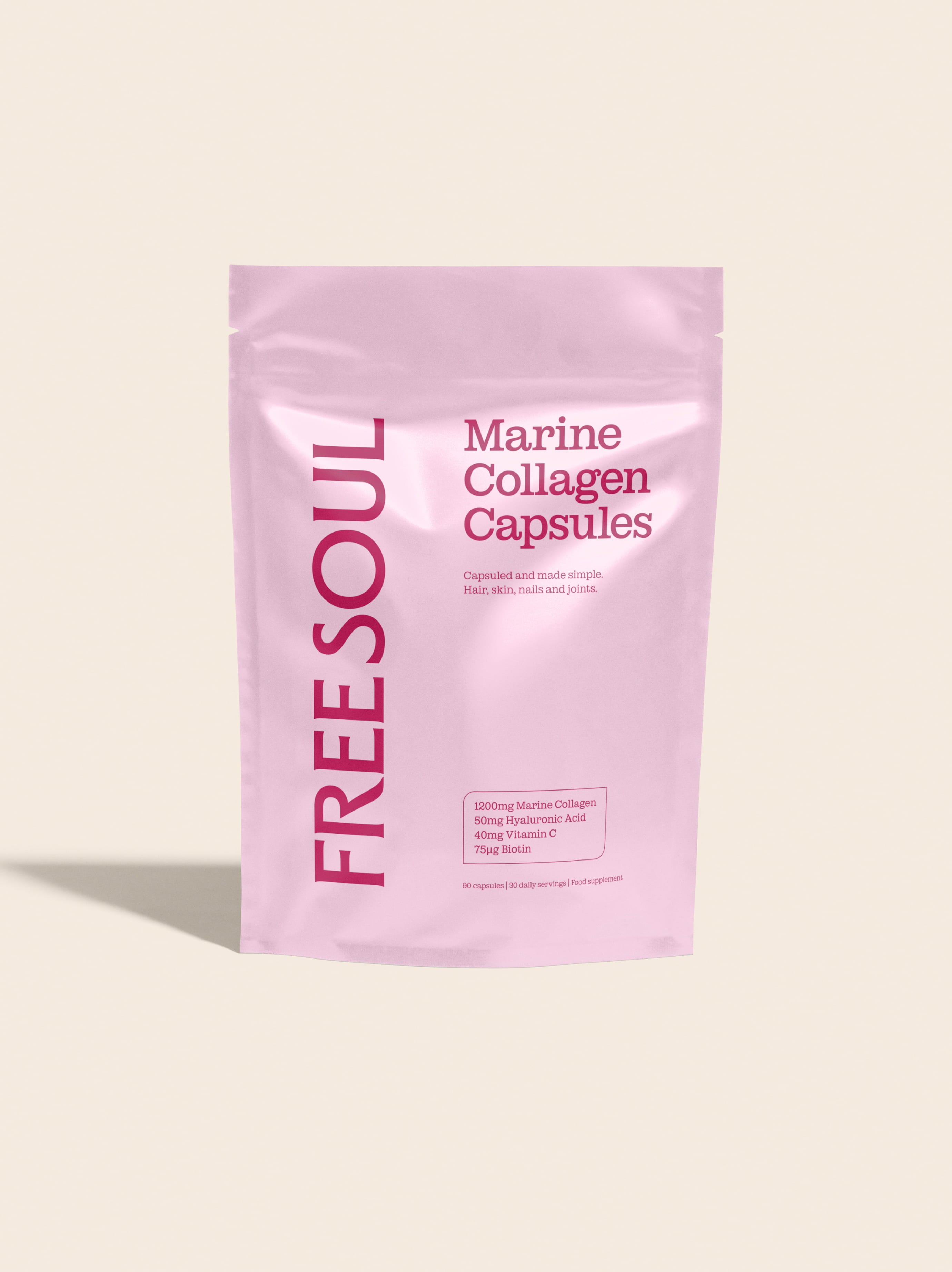 Marine Collagen Capsules with Hyaluronic Acid | Free Soul