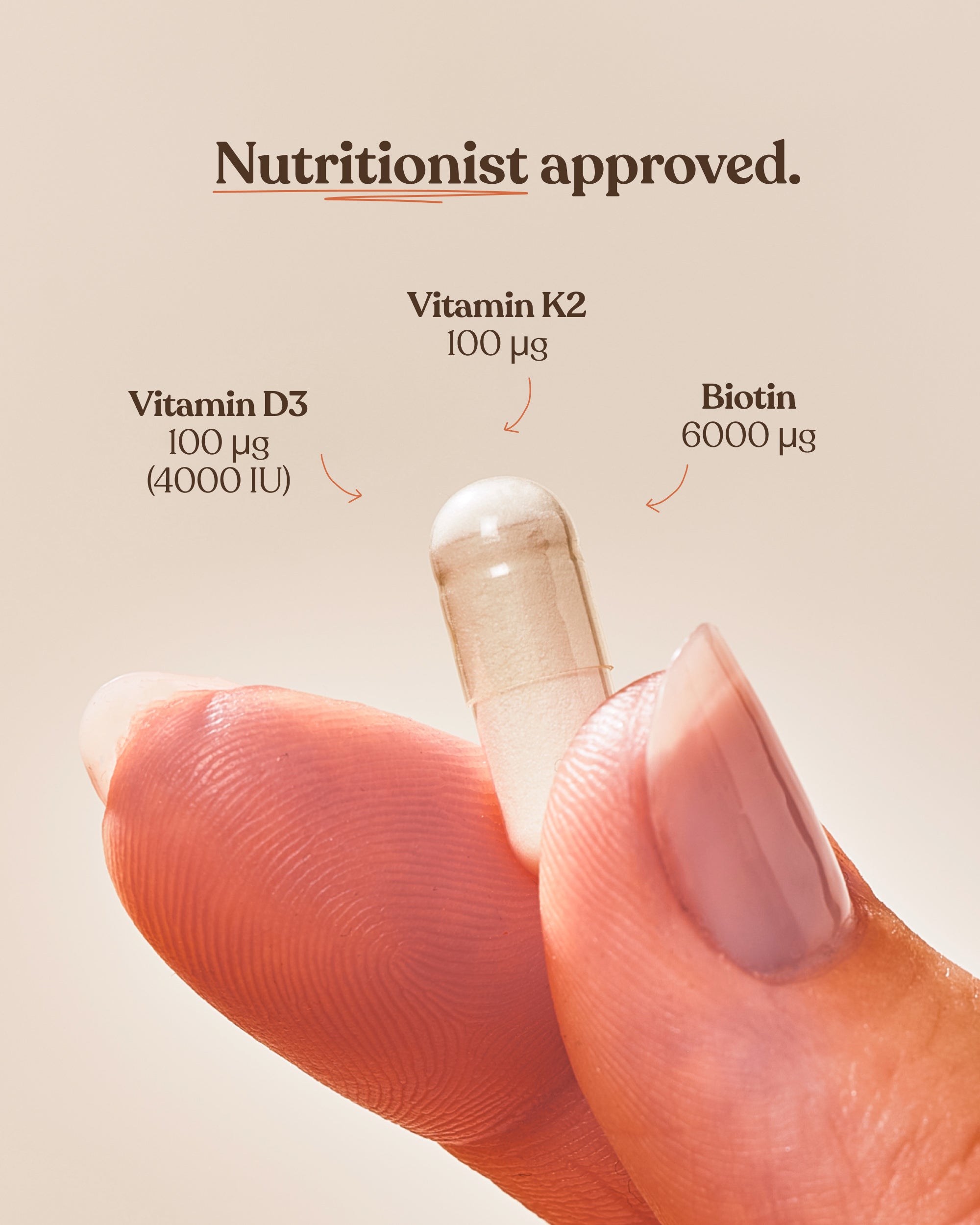 Vitamin D3 + K2 and Biotin