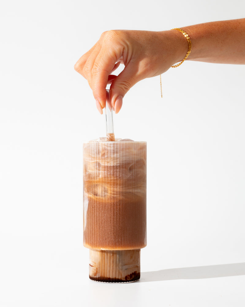 Mix two tablespoons (25g) with 300ml of cold water or milk.