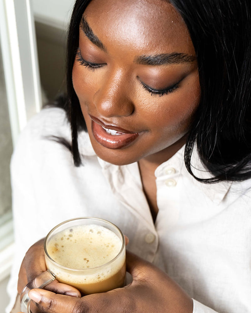 Enjoy:
Savour your aromatic functional Mushroom Coffee, hot or iced.