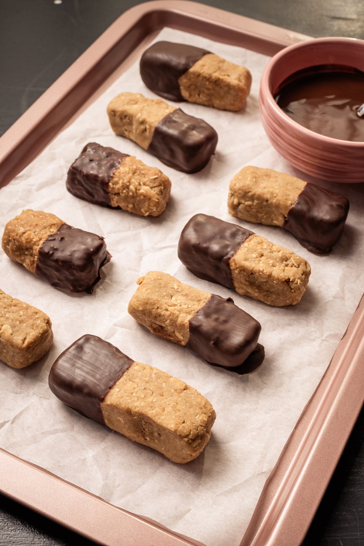 Chocolate Covered Cookie Dough Protein Bars