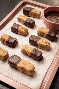 Chocolate Covered Cookie Dough Protein Bars