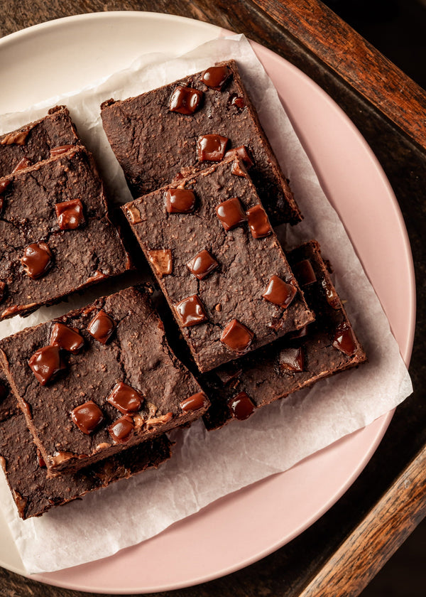 Gooey Vegan Protein Brownies