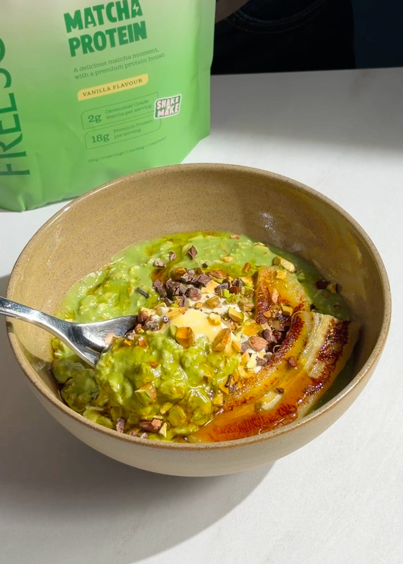 Vanilla Matcha Protein Overnight Oats