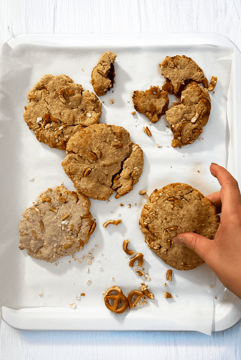 Salted Caramel & Pretzel Protein Cookies