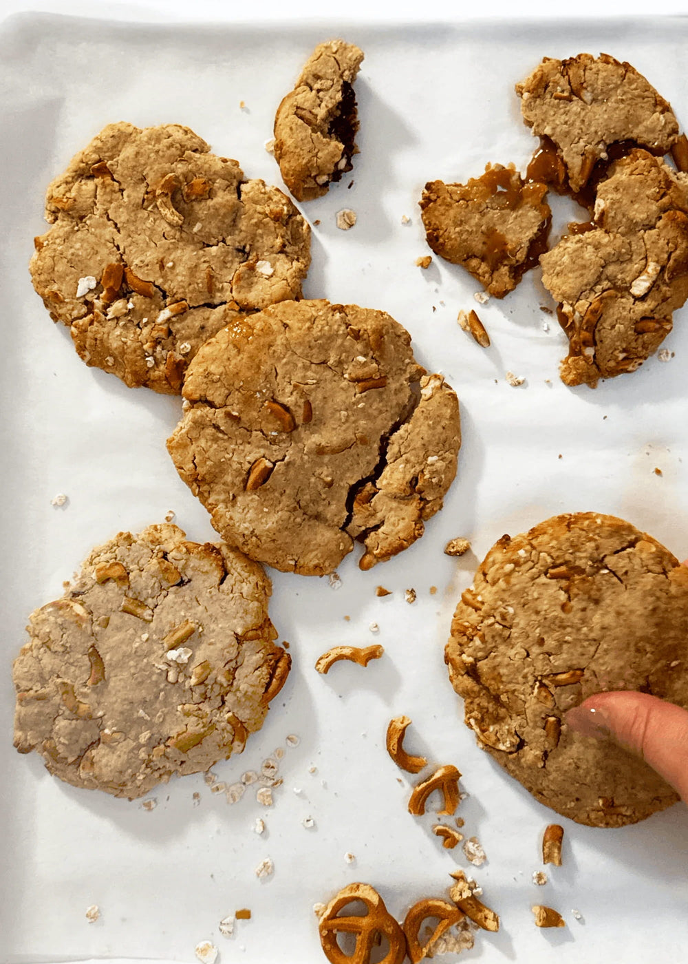Salted Caramel & Pretzel Protein Cookies