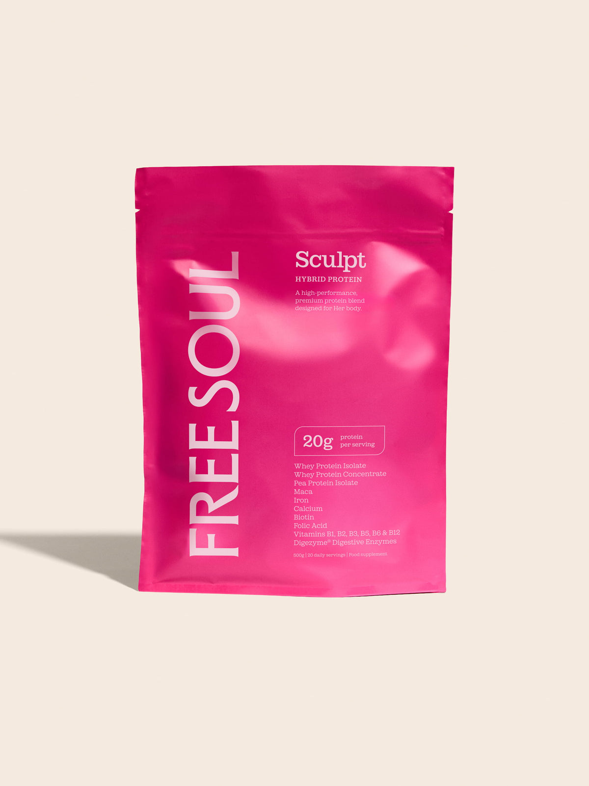 Sculpt Hybrid Protein Powder Blend Chocolate - Chocolate flavour flavor protein powder by Free Soul