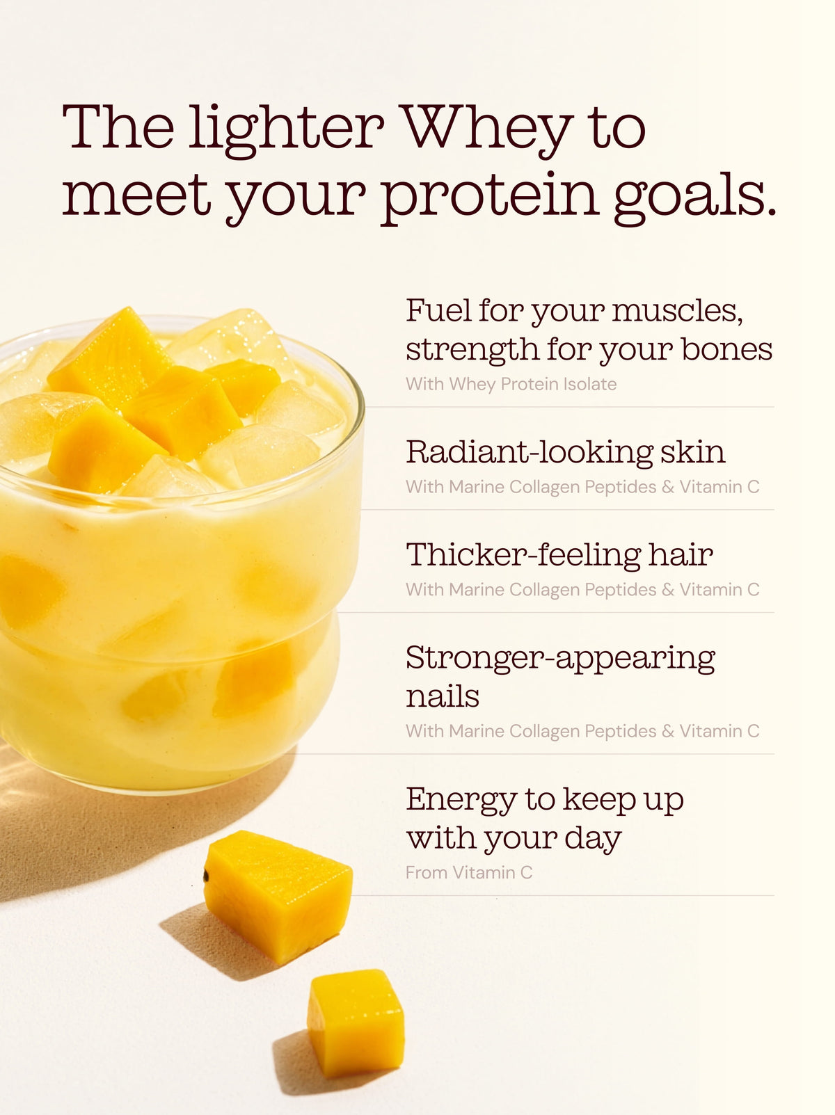 Clear Whey Protein Powder with Marine Collagen