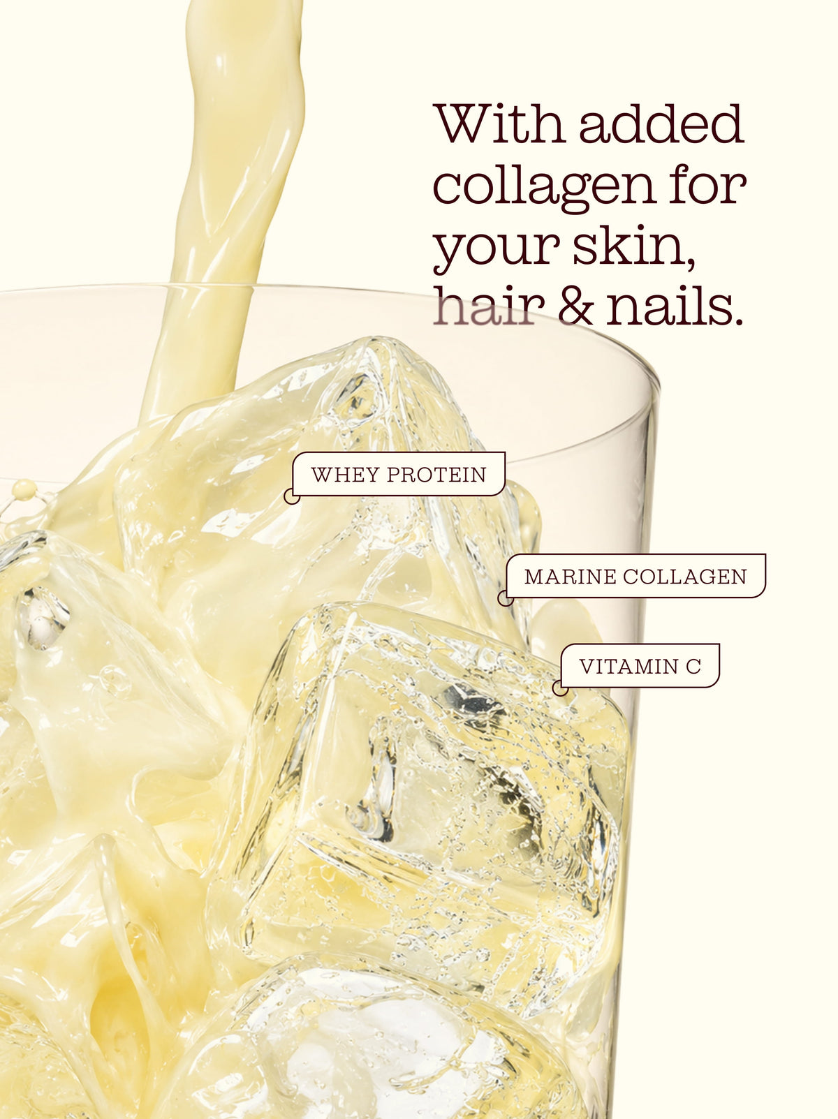Clear Whey Protein Powder with Marine Collagen