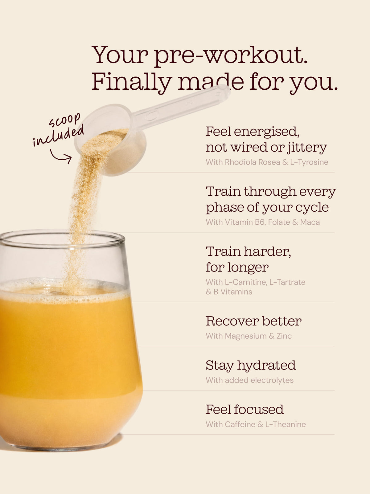 Training Fuel: Women's Pre Workout Powdered Drink