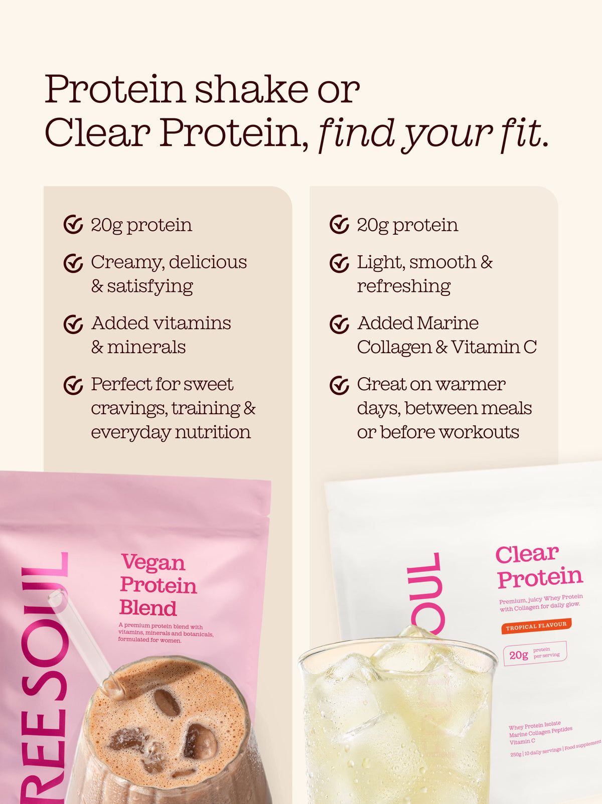 Clear Whey Protein Powder with Marine Collagen