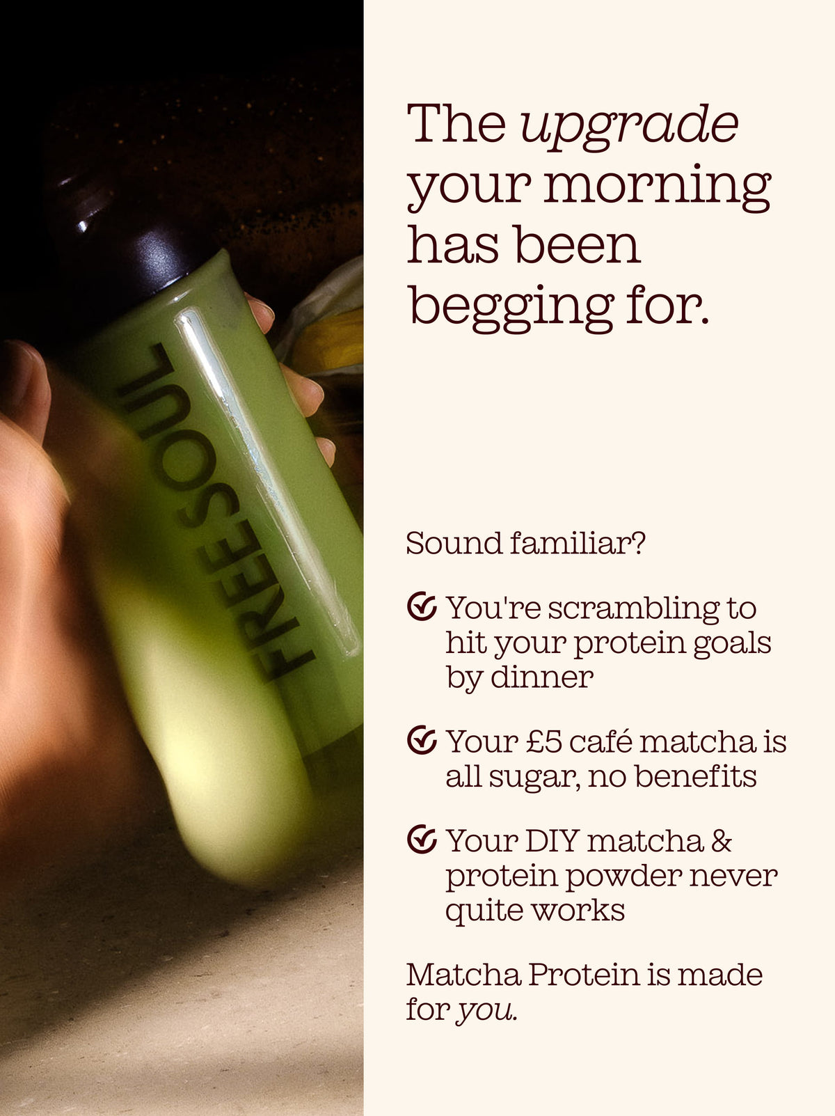 Free Soul x PerfectTed Matcha Protein Powder