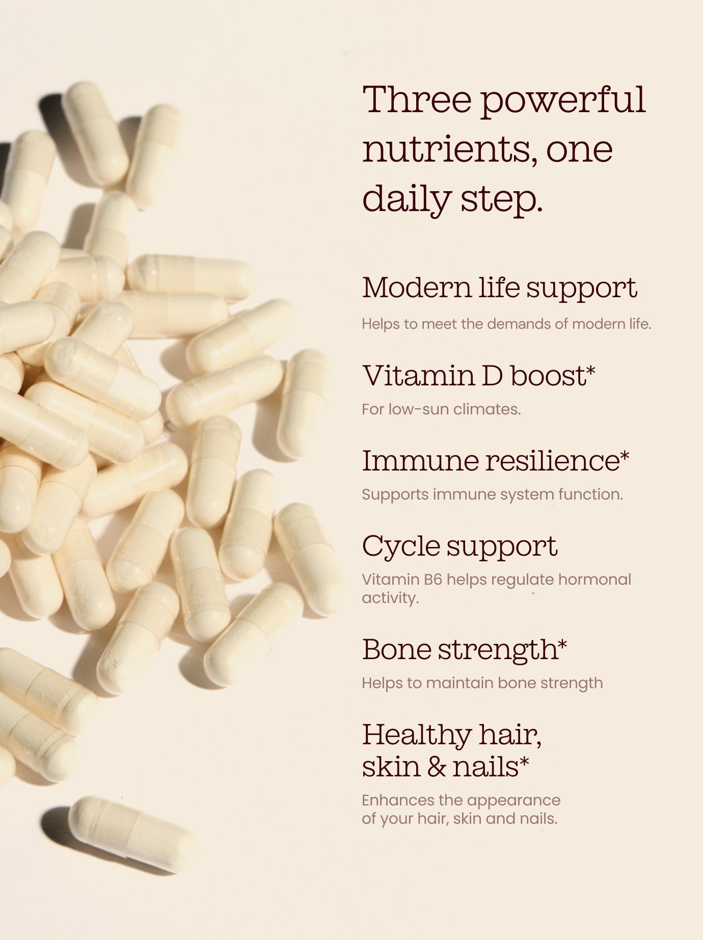 Vitamin D3 + K2 and Biotin