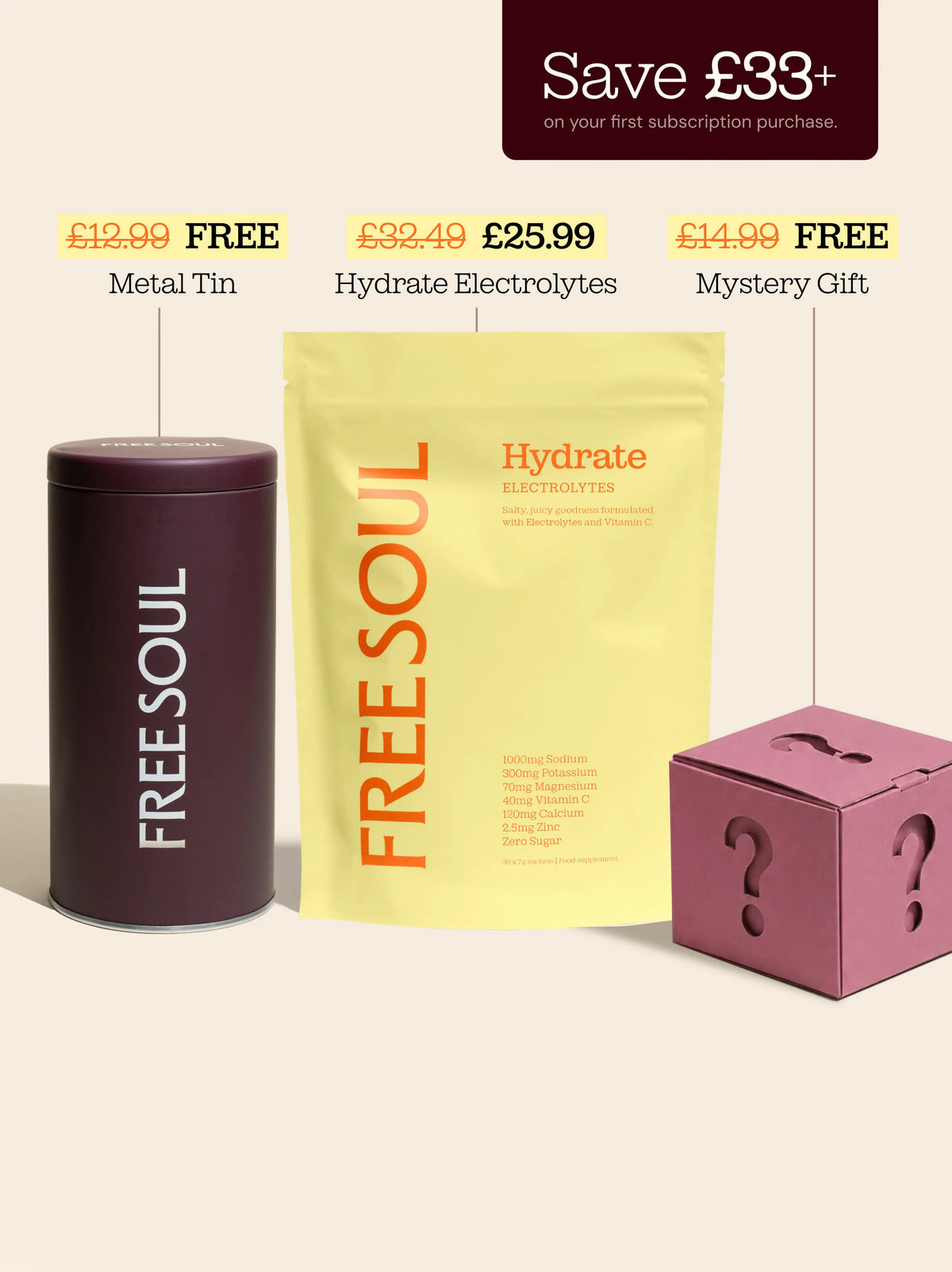 Free Soul Hydrate Electrolyte Powder